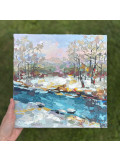 Oxypoint, Turquoise flow, peinture - Galerie de vente et d’achat d’art contemporain en ligne Artalistic
