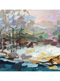 Oxypoint, Turquoise flow, peinture - Galerie de vente et d’achat d’art contemporain en ligne Artalistic