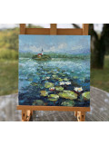 Oxypoint, Water lilies on Lake Bled, peinture - Galerie de vente et d’achat d’art contemporain en ligne Artalistic