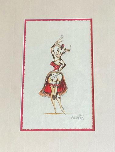 La danseuse au corset rouge à pois blancs