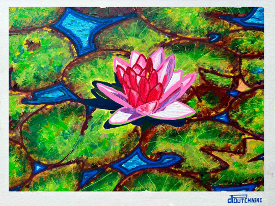 Monet for nothing - Nymphéa rose