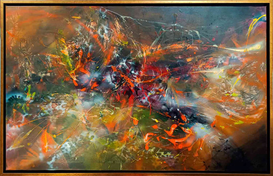 Vol incandescent abstrait