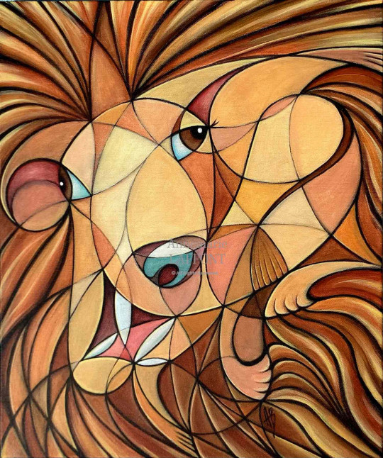 Abstract lion, lion abstrait