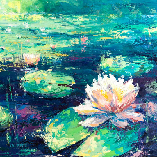 Water lilies on the pond