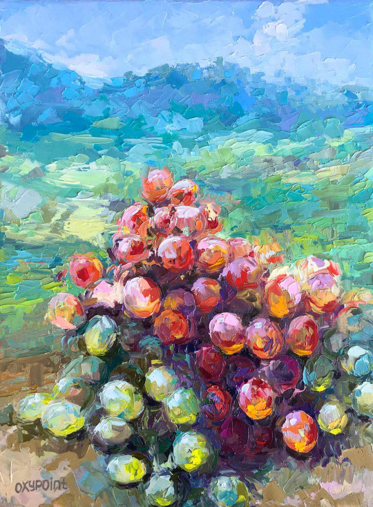 Bunches of grapes