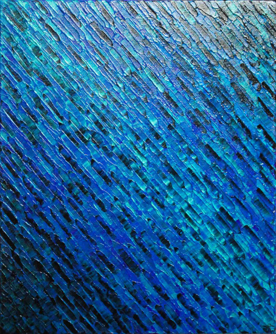 Diagonale bleue irisée