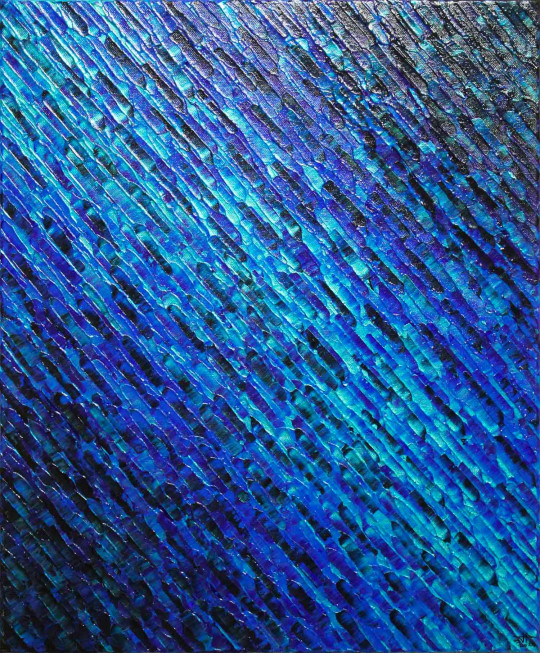 Diagonale bleue violacée