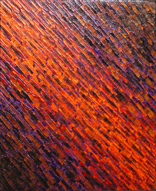 Diagonale orange violette