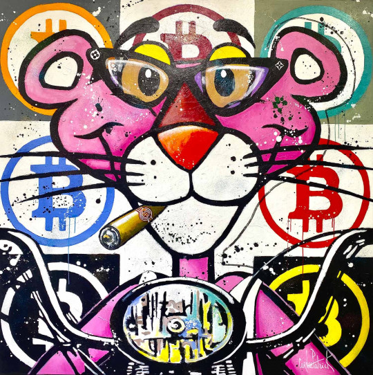 Pink panther likes Bitcoins, Harley Davidsons and Montecristo cigars n°4
