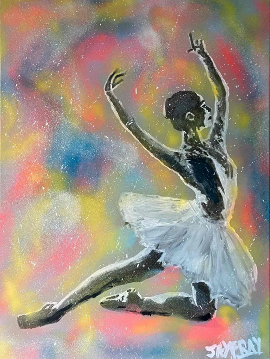 Danseuse au sol color