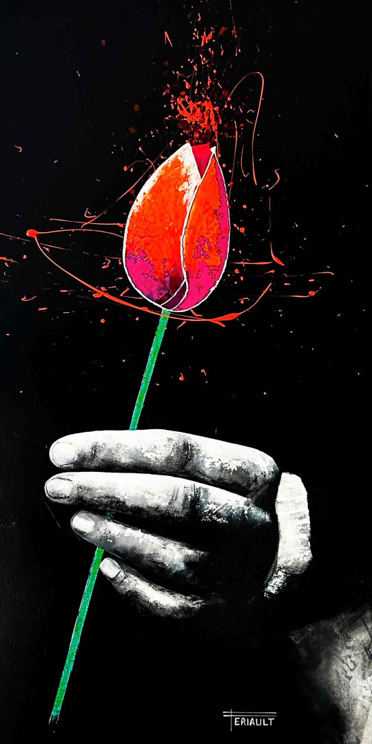L'homme à la tulipe rouge