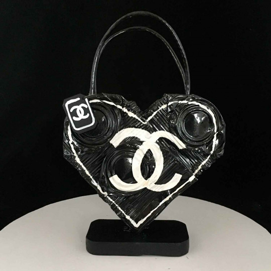 Crushed heart shape Chanel bag