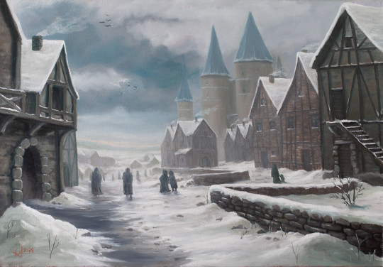 Village sous la neige